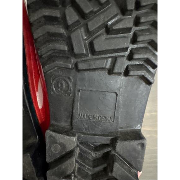 MINNIE MOUSE Rain Boots Girl’s Size 9 Disney Junior Red And White Polka Dot - Picture 13 of 15